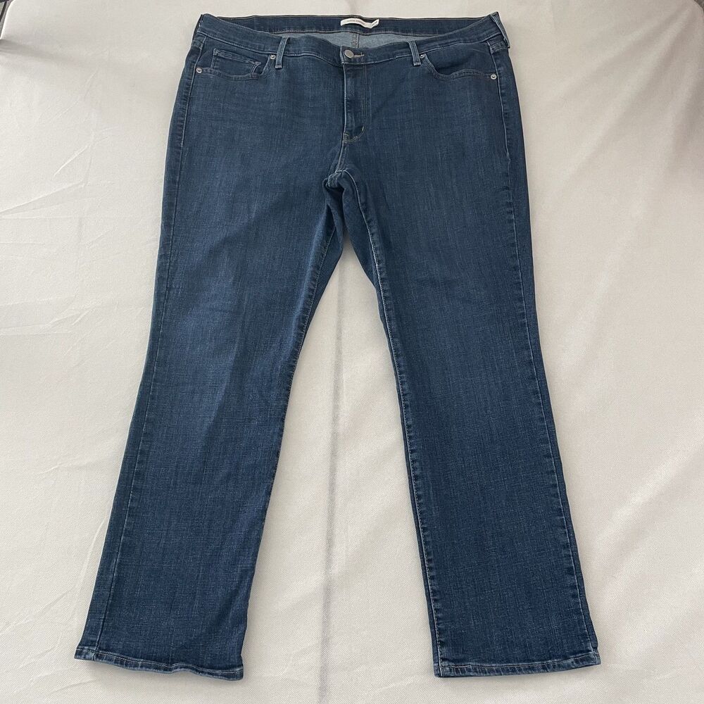 Levi's Classic Straight Jeans Blue Denim Women Size 20W